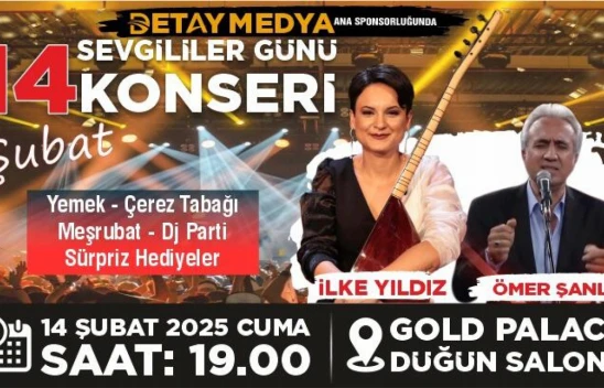 Elazığ'da Sevgililer Günü'nde Muhteşem Konser: İlke Yıldız ve Ömer Şanlı Sahne Alacak