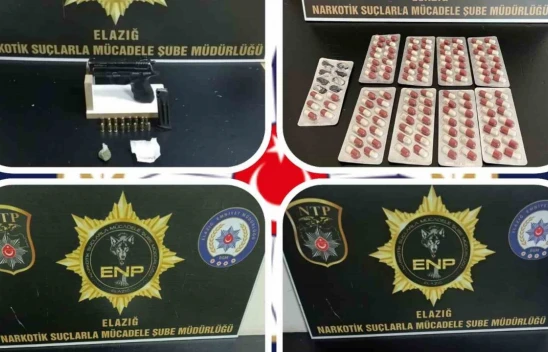 Elazığ'da Uyuşturucu Operasyonunda 4 Kişi Tutuklandı, Silah ve Metamfetamin Ele Geçirildi