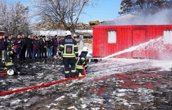 Elazığ'da İtfaiyecilere Yoğun Eğitim! 5 Günlük Program Tamamlandı