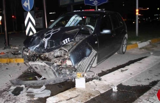 Hazardağlı Kavşağında Feci Kaza, 1 Yaralı