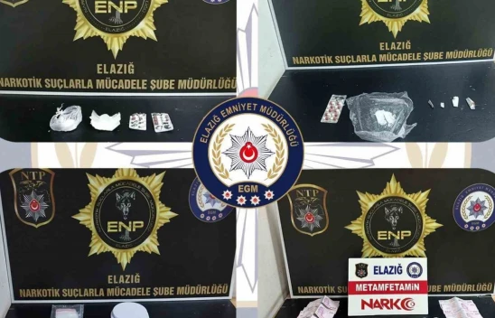 Elazığ'da uyuşturucu madde satıcılarına operasyon: 3 tutuklama
