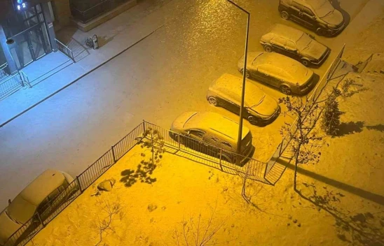 Elazığ'da yoğun kar yağışı başladı