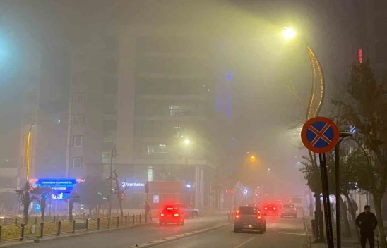 Elazığ'da yoğun sis: Görüş mesafesi 5 metreye kadar düştü