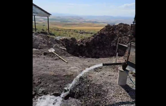 Elazığ Karakoçan Savucak Köyü'nde 165 Metre Derinlikte İçme Suyu Kaynağı Bulundu