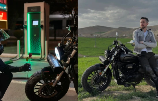 Elazığlı Genç, Motosikletinin Yıl Dönümünü Gülle Kutladı