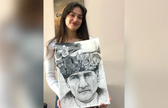 Elazığlı Genç Sanatçının Atatürk Portresi Hayran Bıraktı