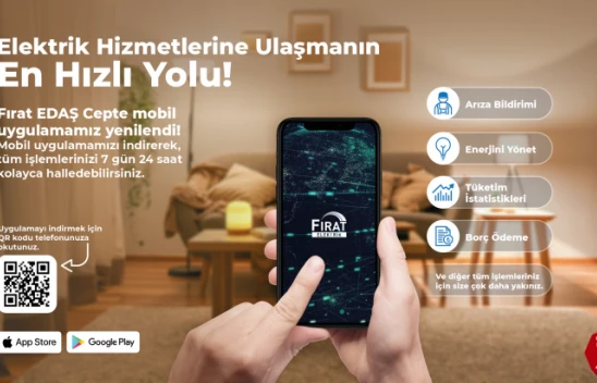Fırat EDAŞ Cepte İle Tüm Elektrik Hizmetleri Parmağınızın Ucunda