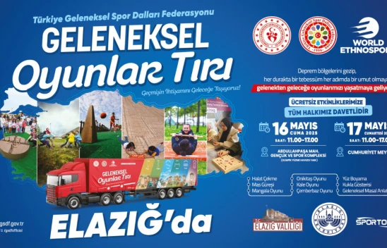 Geleneksel Oyunlar Tırı 16-17 Mayıs'ta Elazığ'da Çocuklarla Buluşuyor