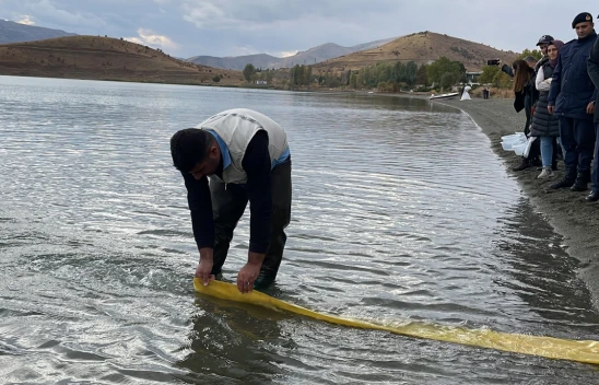Hazar Gölü'ne 200 Bin Siraz Balığı Yavrusu Bırakıldı