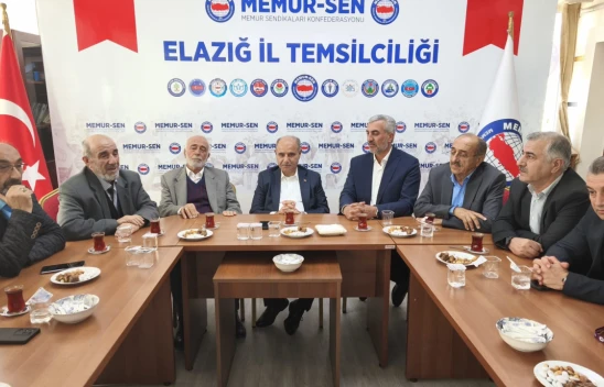 İçişleri Bakan Yardımcısı Mehmet Aktaş'tan Memur-Sen Elazığ İl Temsilciliğine Ziyaret