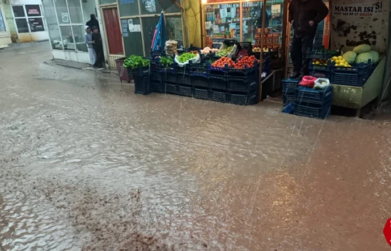 Maden'de Sağanak Su Baskınlarına Neden Oldu