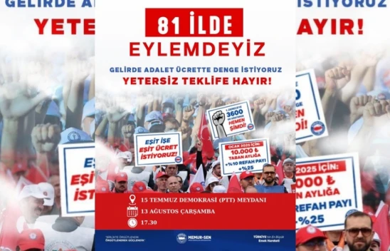 Memur-Sen Elazığ'da Meydana İniyor: 'Yetersiz Teklife Hayır'
