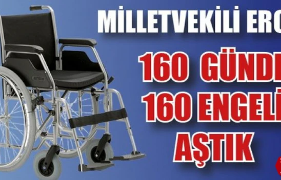 Milletvekili Gürsel Erol Kayıtsız Kalmadı, 160 Günde 160 Engel Aşıldı