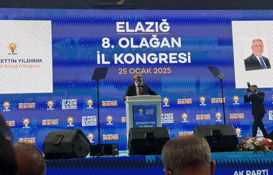 Şerafettin Yıldırım, AK Parti Elazığ 8. Olağan Kongresi'nde Yeniden Başkan Seçildi