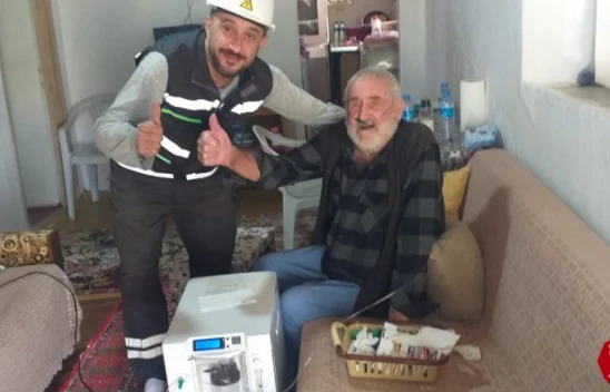 Solunum cihazına bağlı hastaya jeneratör desteği