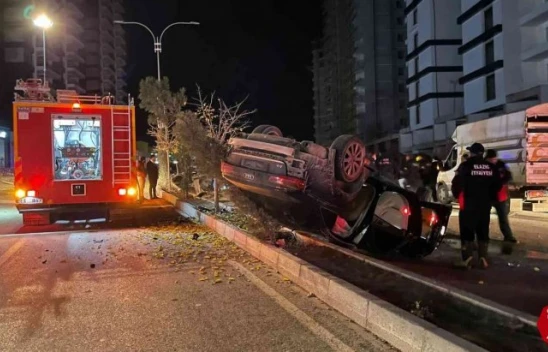 Otomobil Takla Attı, Sürücüsü Yaralandı