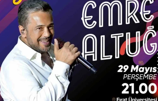 Elazığ'da Emre Altuğ Rüzgârı: Fırat Üniversitesi 50. Yıl Festivali'nde Bu Akşam Sahne Alıyor
