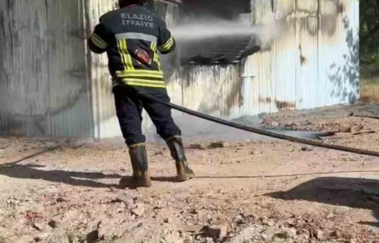 Pelte Köyünde Yangında sac ev kül oldu