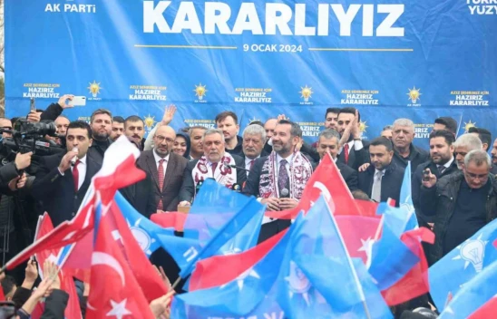 Yeniden aday olan Başkan Şerifoğulları'na coşkulu karşılama
