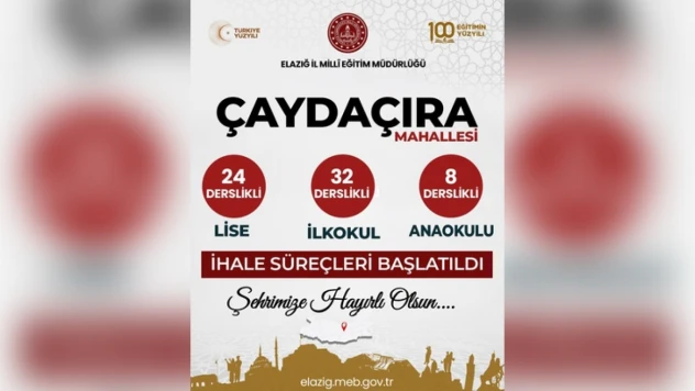 Çaydaçıra Mahallesi'ne 3 Yeni Okul Müjdesi