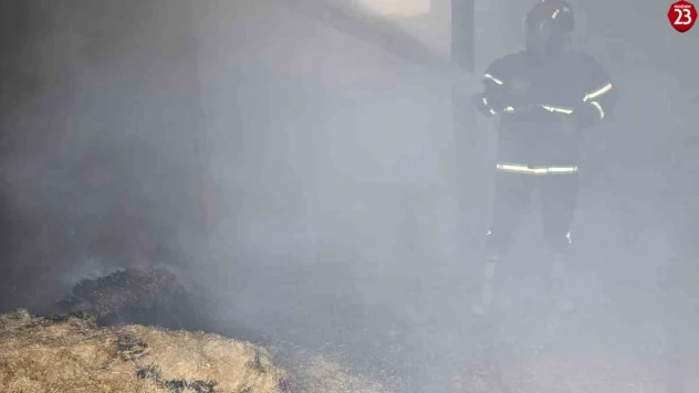 Elazığ'da samanlık yangını