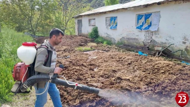 Keban'da haşere ile mücadele çalışması başladı