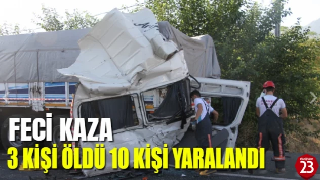Kahramanmaraş'tan Kars'a Düğüne Giderken Elazığ'da Kaza Geçirdiler 3 Ölü 10 Yaralı