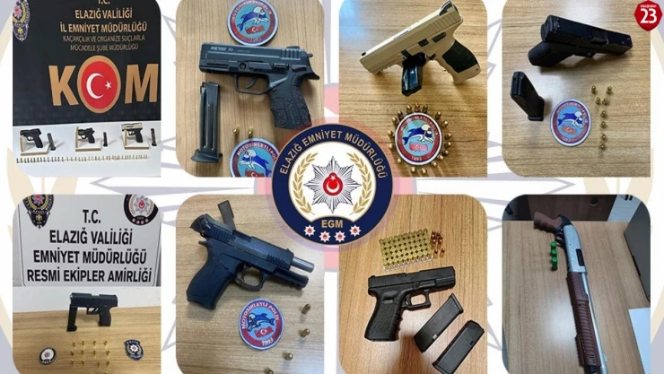 Elazığ'da Mart Ayı Operasyonları: 35 Şüpheli Yakalandı, 36 Ruhsatsız Silah Ele Geçirildi
