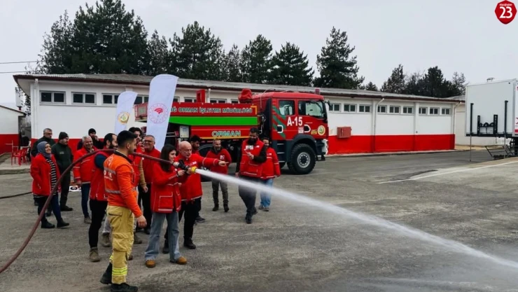 Elazığ'da orman yangınlarına müdahale eğitimi