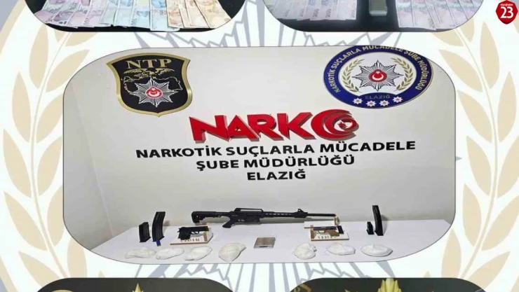 Elazığ'da Uyuşturucu Operasyonları: 12 Gözaltı, Yüklü Miktarda Madde ve Silah Ele Geçirildi