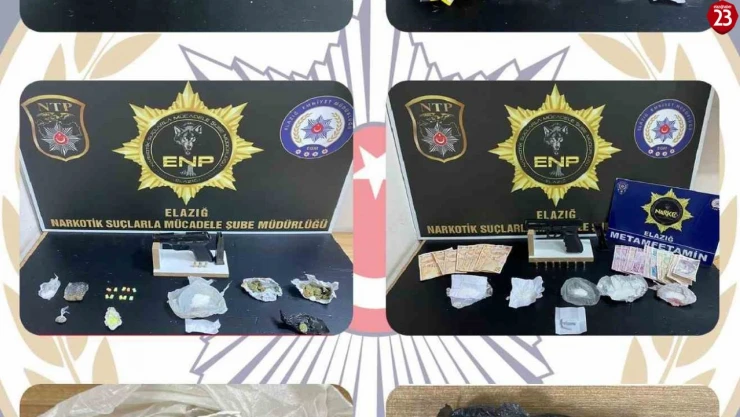 Elazığ'da uyuşturucu satıcılarına darbe: 16 şahıs yakalandı