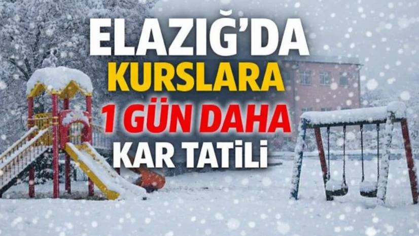 Elazığ'da Kurslara 1 Gün Daha Kar Tatili