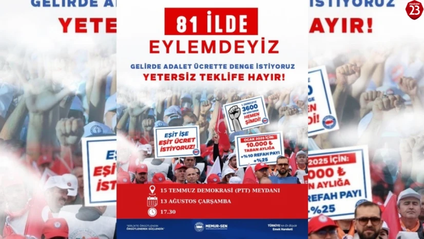 Memur-Sen Elazığ'da Meydana İniyor: 'Yetersiz Teklife Hayır'