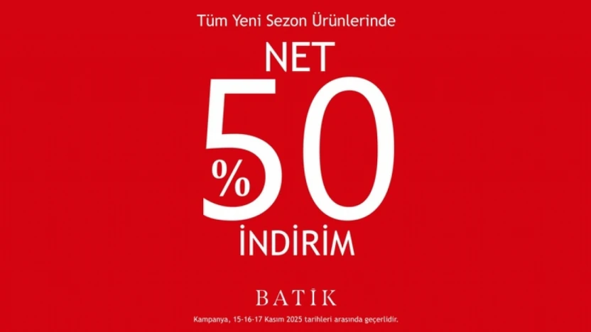 Batik'ten Elazığ'da Büyük İndirim Fırsatı: Yeni Sezon Ürünlerinde Net Yüzde 50 Kampanya Başladı
