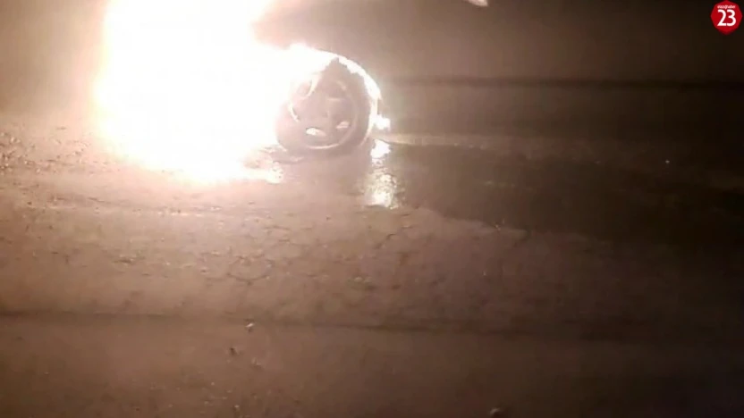 Elazığ'da araç yangını