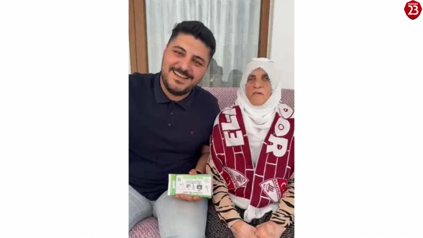 Elazığspor taraftarı Muhsine nine, taraftarlara 350 bilet dağıtacak