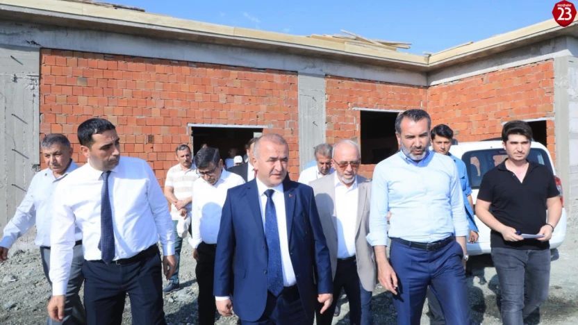 Vali Numan Hatipoğlu, Fırat Hayvan Ürünleri Tedarik ve Ticaret Merkezi İnşaatını İnceledi