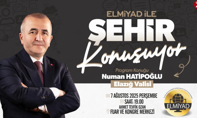 ELMİYAD'dan Şehre Yön Veren Program: 'Elmiyad ile Şehir Konuşuyor' Başlıyor İlk Konuk Elazığ Valisi Numan Hatipoğlu