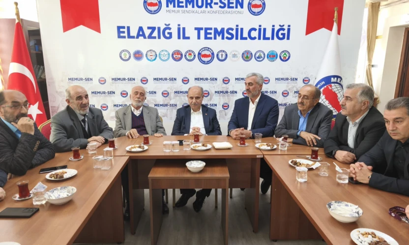 İçişleri Bakan Yardımcısı Mehmet Aktaş'tan Memur-Sen Elazığ İl Temsilciliğine Ziyaret